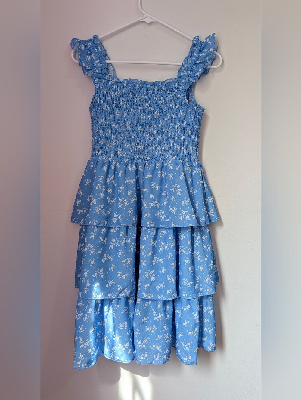 Floral Blue Tiered Sundress – New Without Tags (NWOT) 13Y